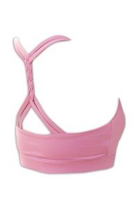 SKTF056 manufacturing women's running Bra personal design back twist flower running fitness yoga dancing vest Bra sports vest Bra center back view
